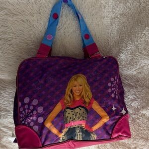 Disney Hannah Montana Y2K Rare Pink Purple Tote With Sleeping Bag - NWOT